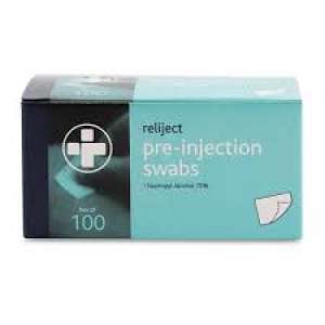 Reliject Pre-Injection Swabs 100 pack